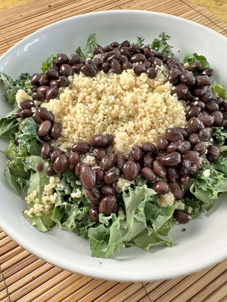 loaded kale salad